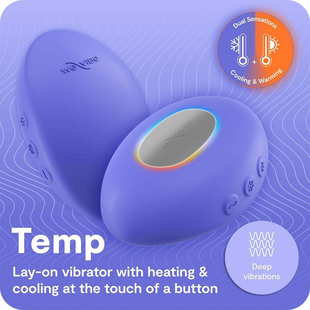 We-Vibe Temp Temperature Play Vibe in Lavender Blue Vibrators > Clitoral Stimulators