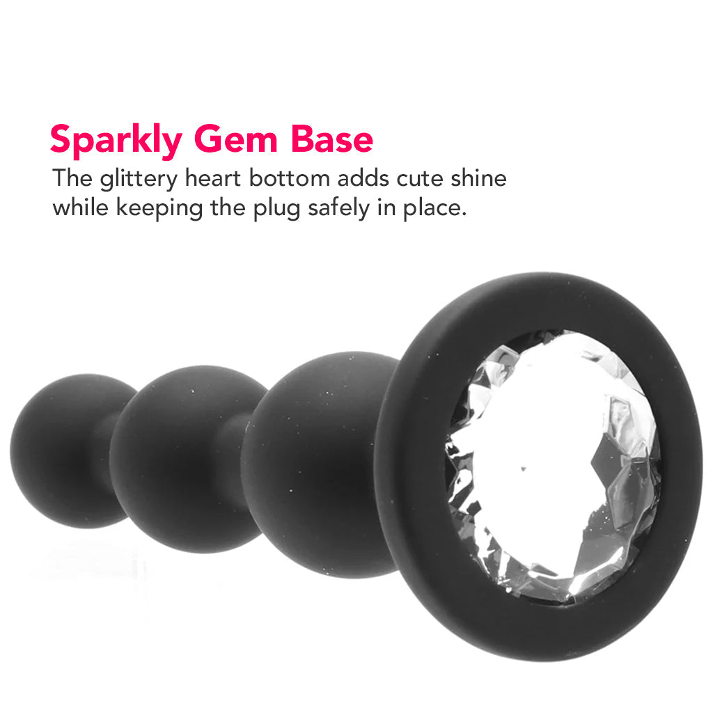 Ouch! Silicone Beaded Diamond Butt Plug Anal Sex Toys > Butt Plugs
