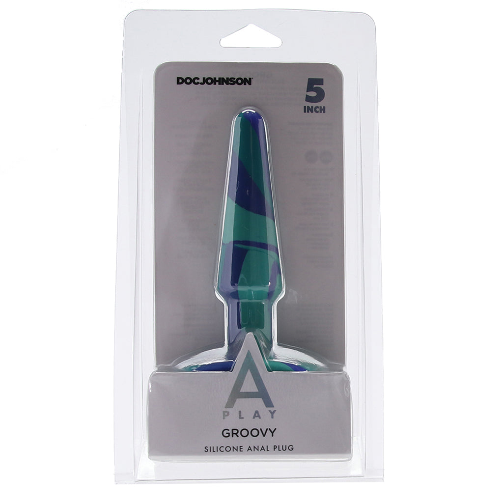 A-Play Groovy 5 Inch Anal Plug in Ocean Anal Sex Toys > Butt Plugs