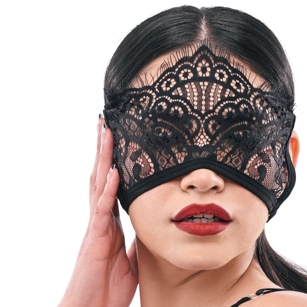 S&M Veiled Vision Lace Blindfold Bondage and Fetish > Pleasure Masks and Dress Up Play