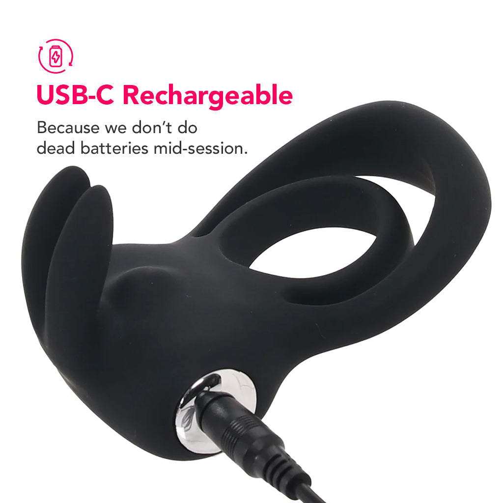 PinkCherry Remote Vibrating Rabbit Cock Ring