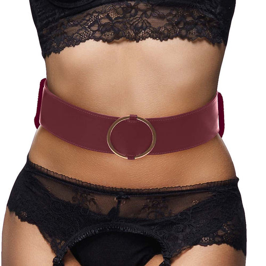 Ouch! Halo Burgundy Waist Bondage Belt /XL