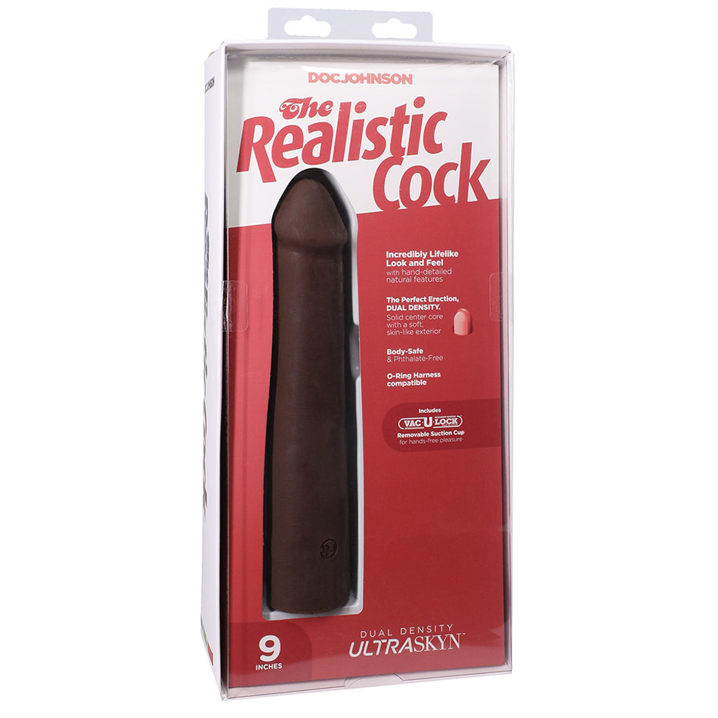 The Realistic 9 Inch Cock in Chocolate Dildo Sex Toys > Realistic Dildos