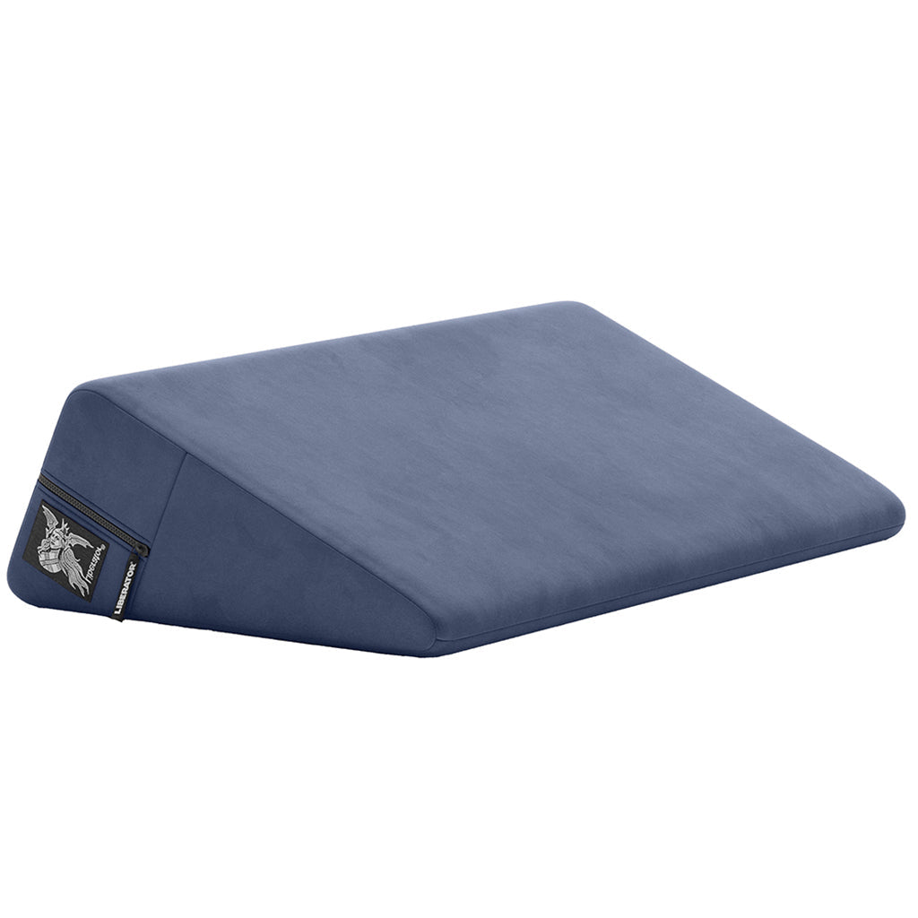 Wedge Sex Pillow in Velvet Blue Sex Furniture > Sex Machine