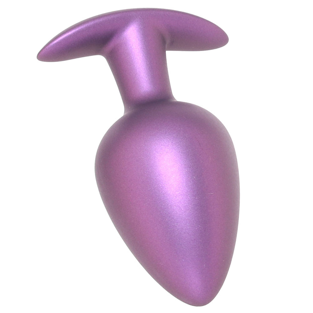 Ouch! Smooth Silicone 3.5 Inch Butt Plug in Metallic Purple Anal Sex Toys > Butt Plugs