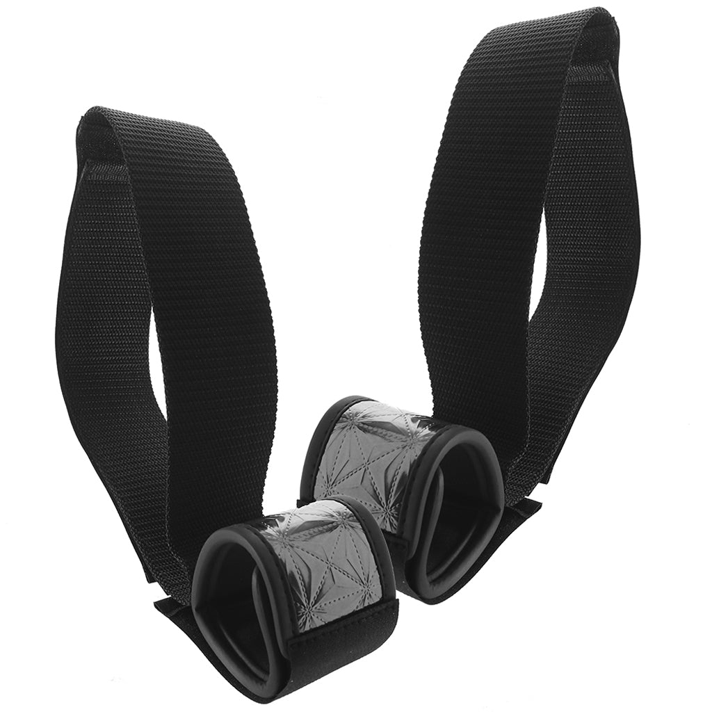 WhipSmart Diamond Wrist To Thigh Cuffs in Black Bondage and Fetish > Wrist and Ankle Cuffs
