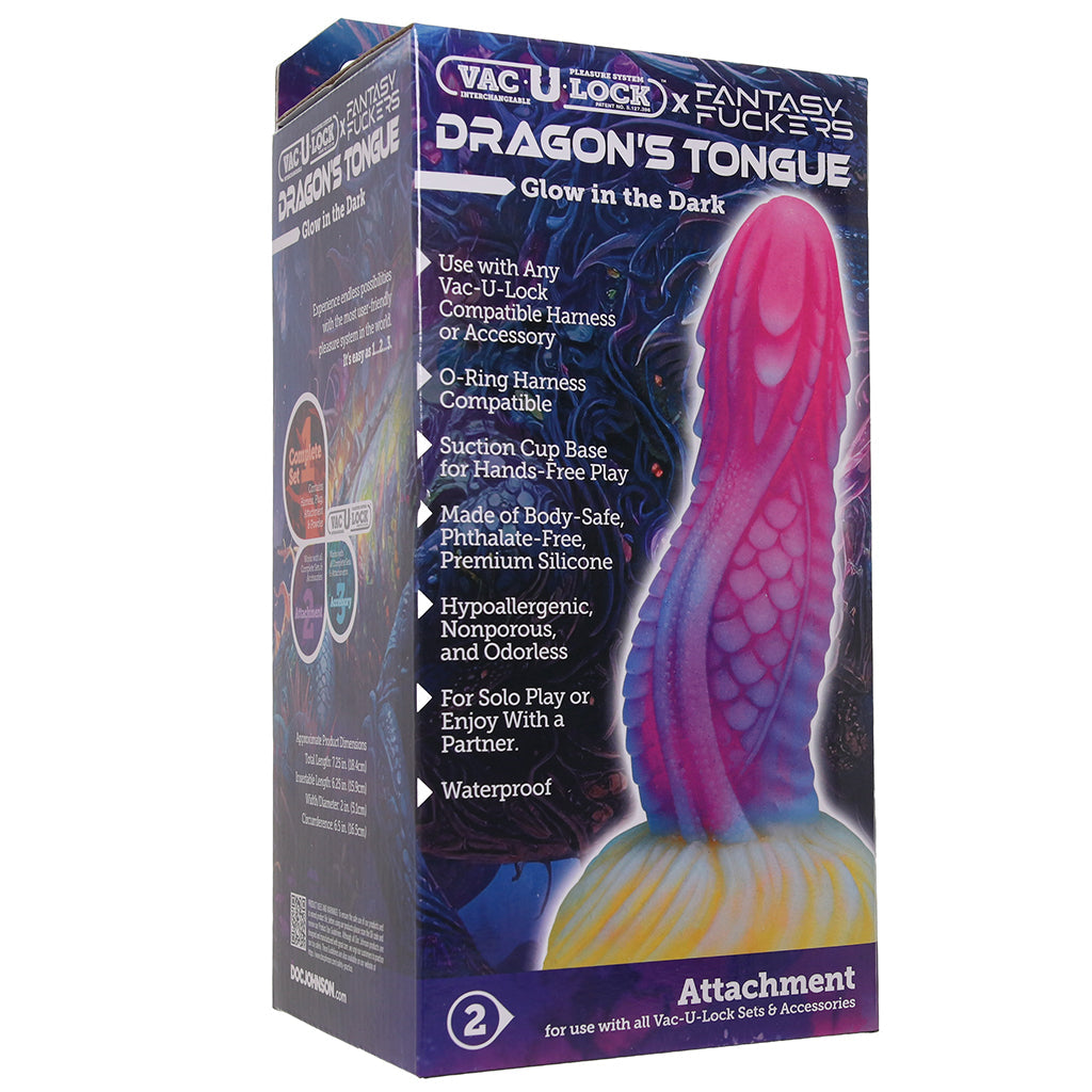 Fantasy F*ckers Dragon's Tongue Vac-U-Lock Dildo Dildo Sex Toys > G-Spot Dildos