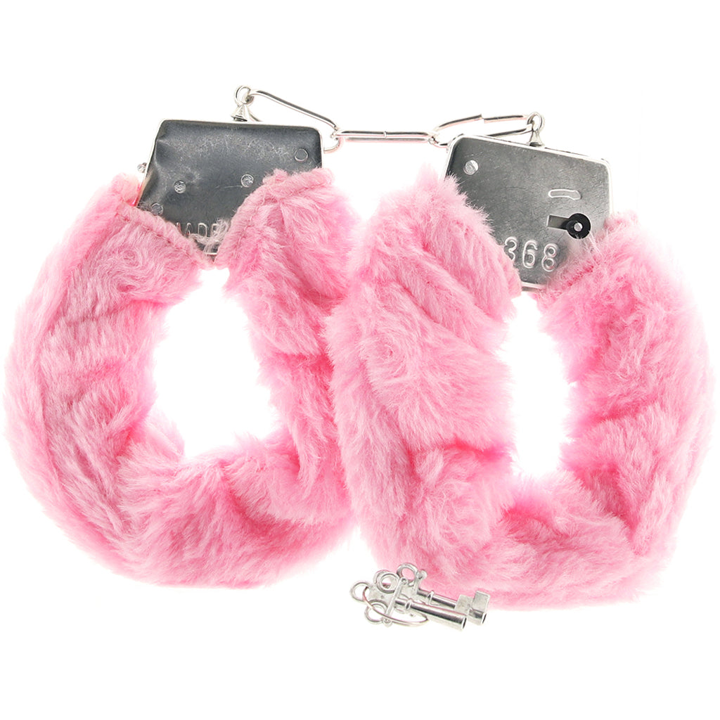 Playful Furry Cuffs with Keys in Pink Bondage and Fetish > Wrist and Ankle Cuffs