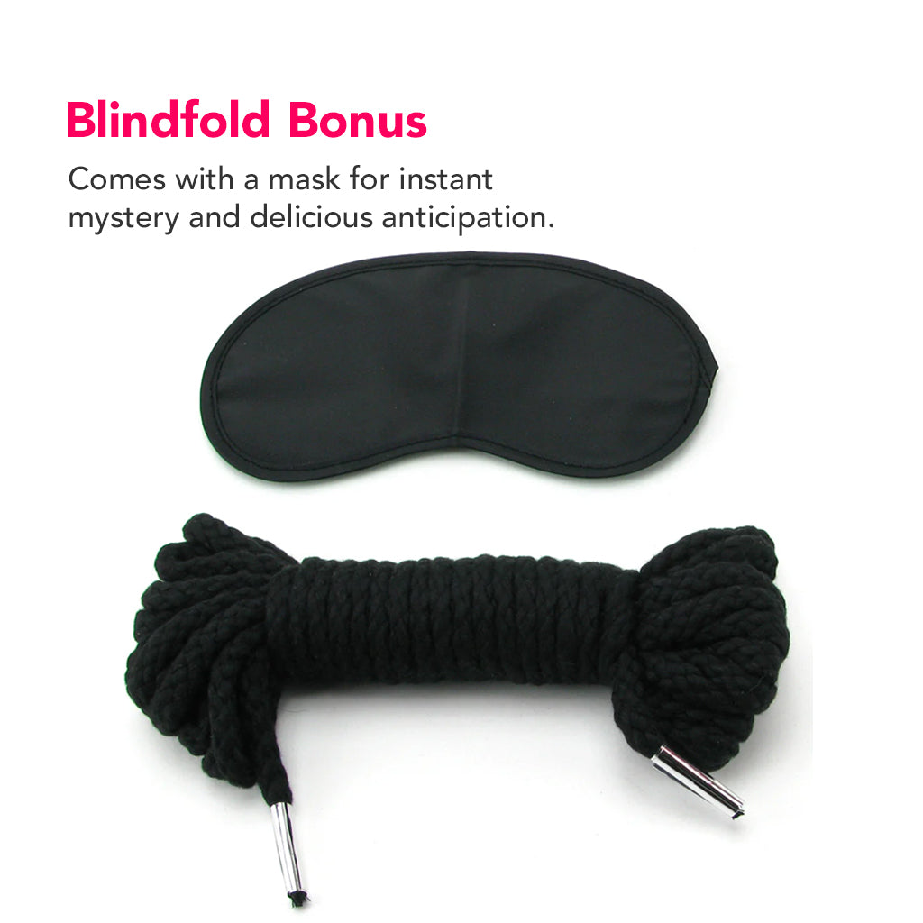 Fetish Fantasy Series 35 Foot Japanese Silk Rope in Black Bondage and Fetish > Restraints