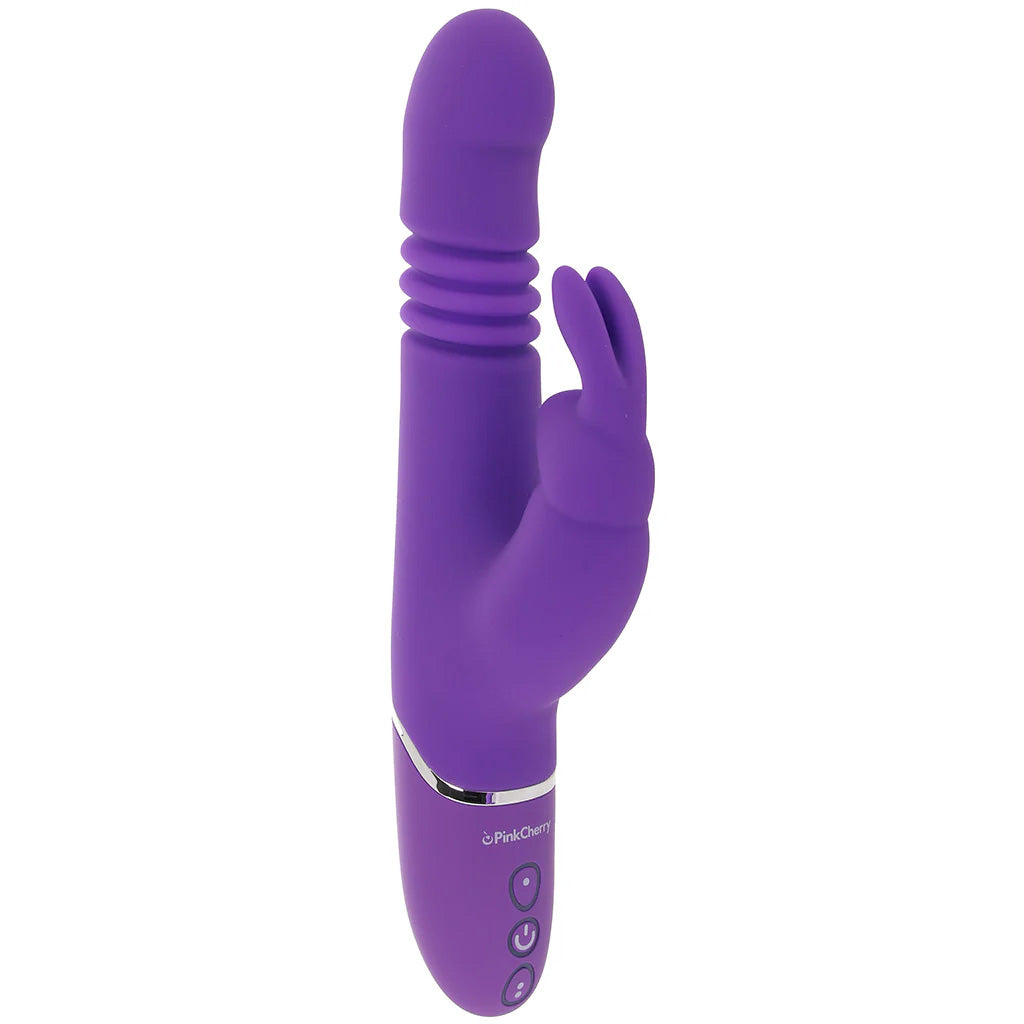 PinkCherry Thrusting Rabbit Vibe in Purple Vibrators > Rabbit Vibrators