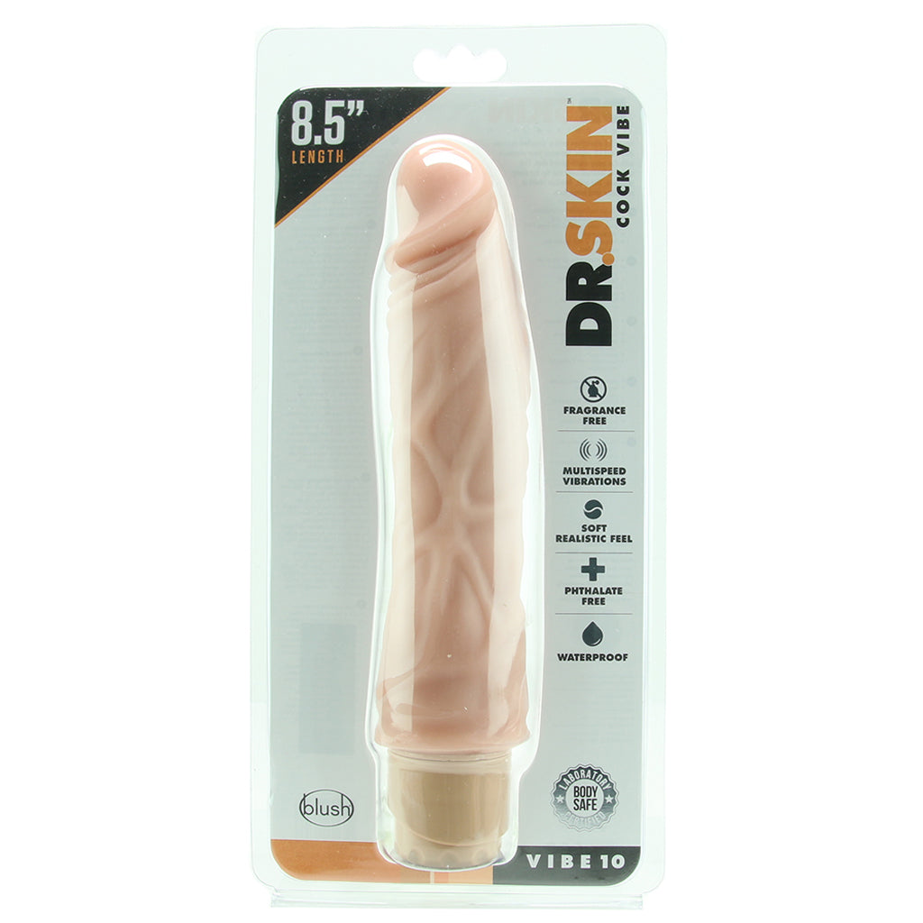 Dr. Skin 8.5 Inch Vibe 10 in Beige Vibrators > Realistic Vibrator Dildos