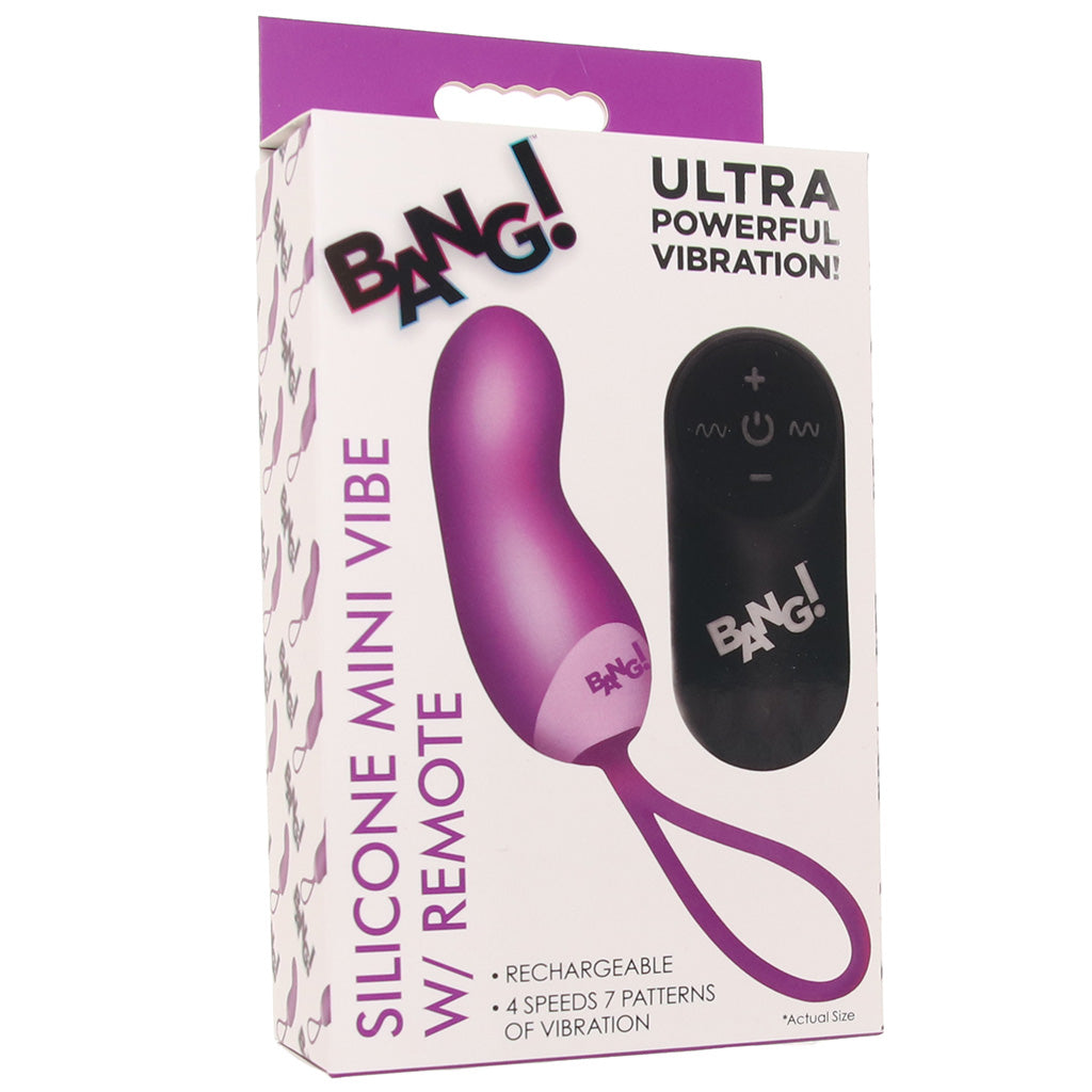 Bang! Silicone Mini Vibe with Remote in Purple Vibrators > Discreet Vibrators