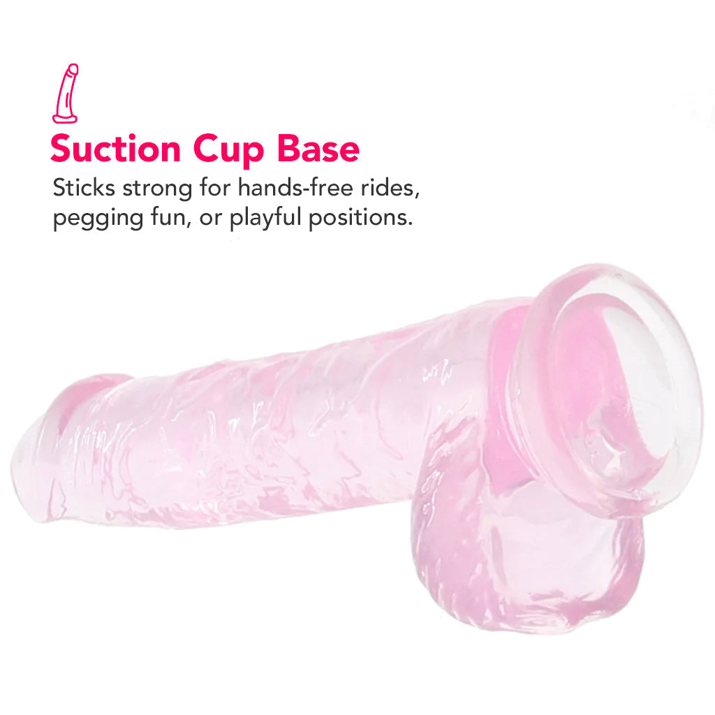 Naturally Yours 6 Inch Crystaline Dildo in Rose Dildo Sex Toys > Realistic Dildos