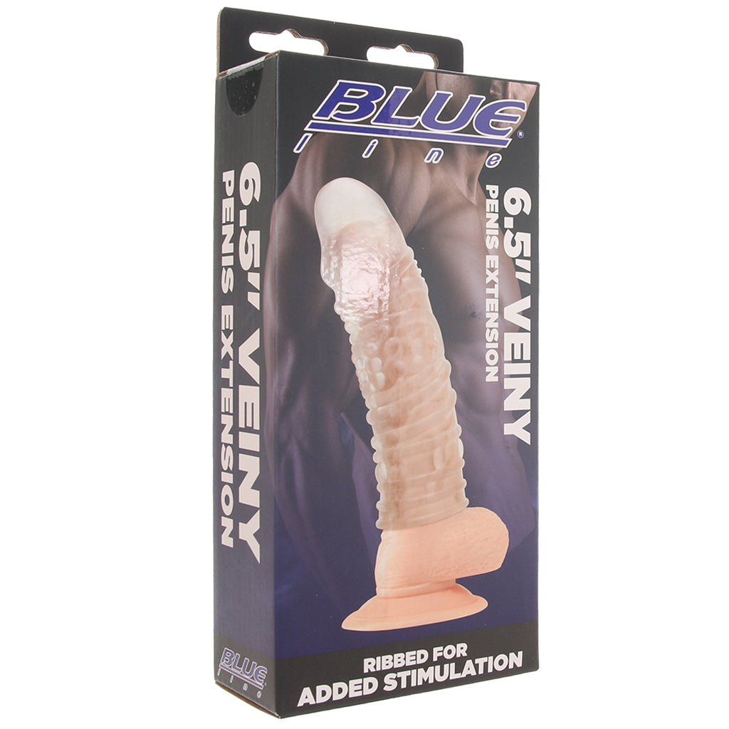 Blue Line 6.5 Inch Veiny Penis Extension Sleeve Male Enhancement > Extenders and Sleeves