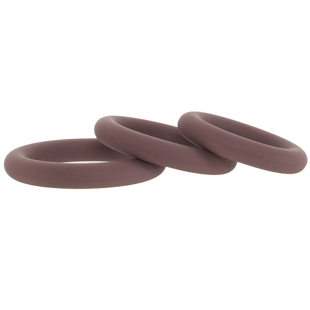 Jock Discreet Silicone Cock Ring Set in Dark Cock Rings