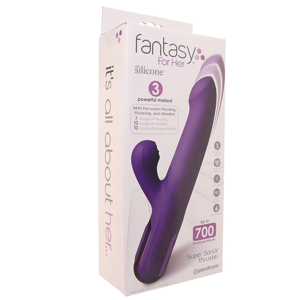 Fantasy For Her Super SoniX Thrusting Rabbit Vibe Vibrators > Rabbit Vibrators