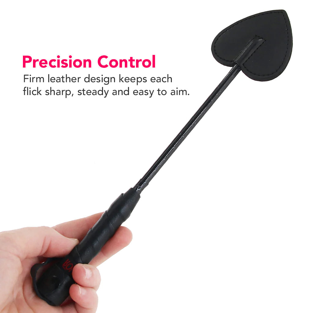 Leather Mini Spade Paddle in Black Bondage and Fetish > Whips and Crops