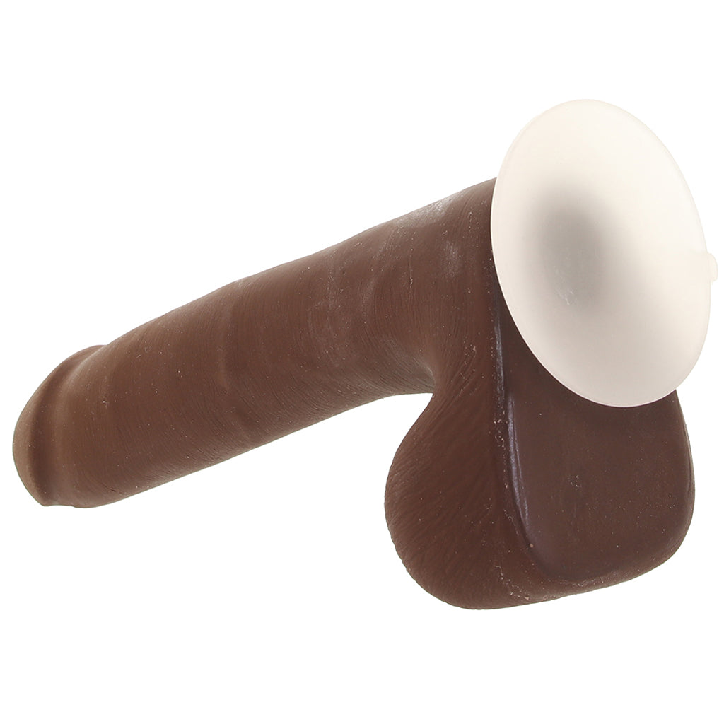 The Realistic 9 Inch Cock with Balls in Chocolate Dildo Sex Toys > Realistic Dildos