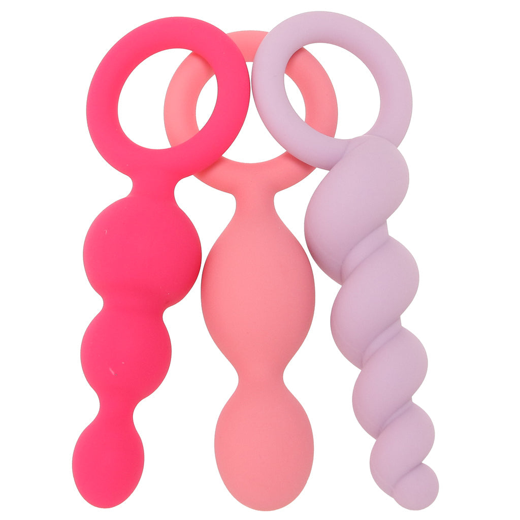 Satisfyer Plugs Silicone 3 Piece Set in Multi-Coloured Anal Sex Toys > Butt Plugs