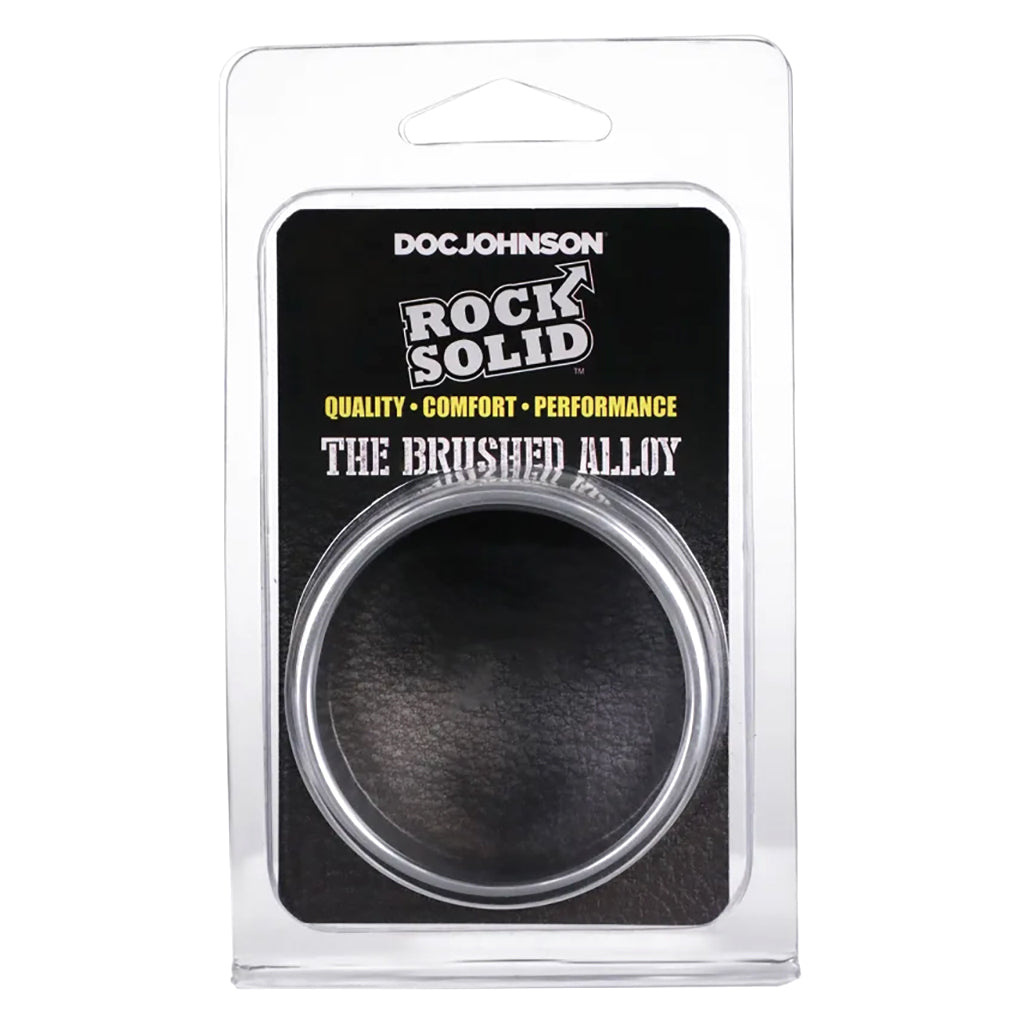 Rock Solid The Brushed Alloy Cock Ring in X-Large Cock Rings