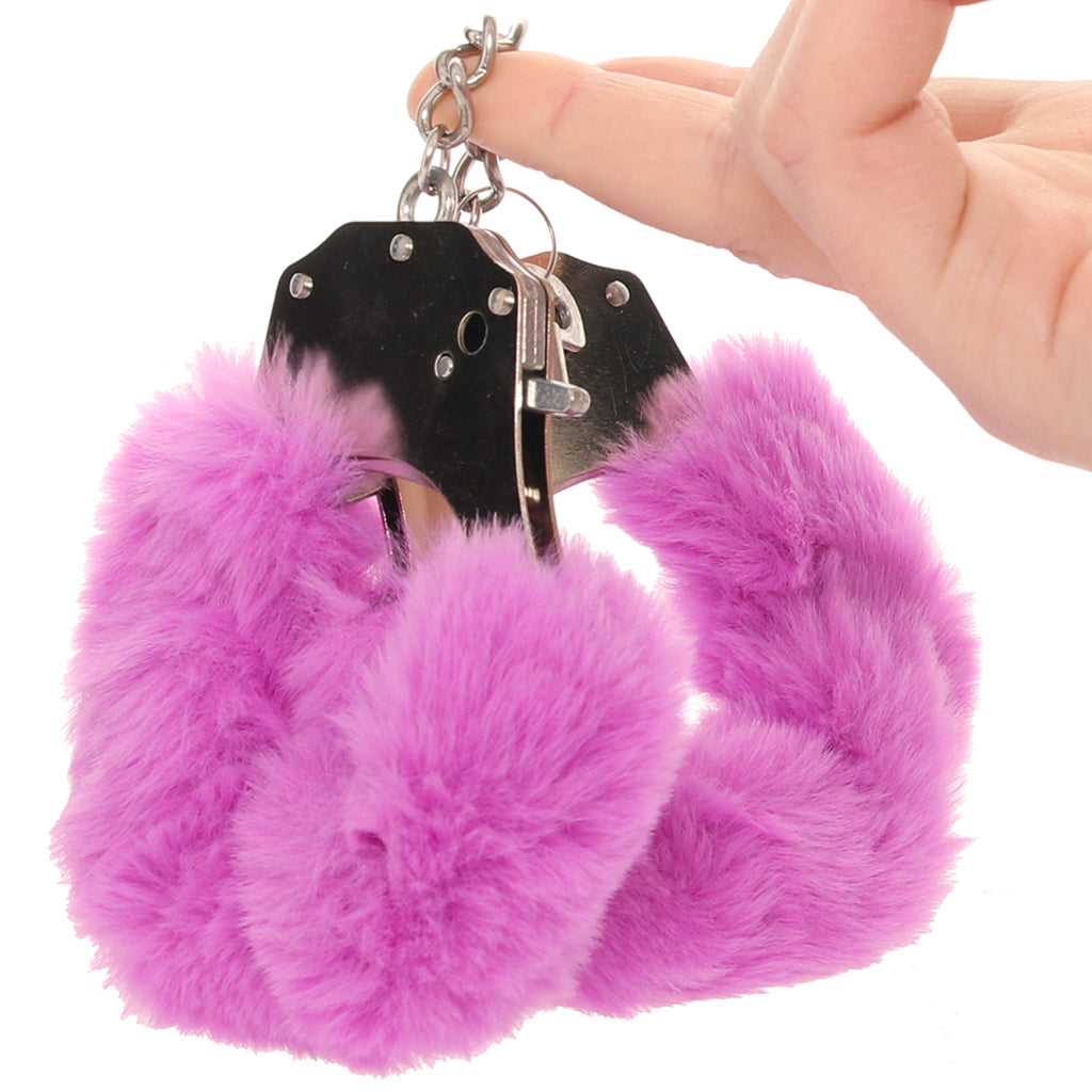 Ouch! Heavy Duty Fluffy Cuffs in Purple Bondage and Fetish > Wrist and Ankle Cuffs
