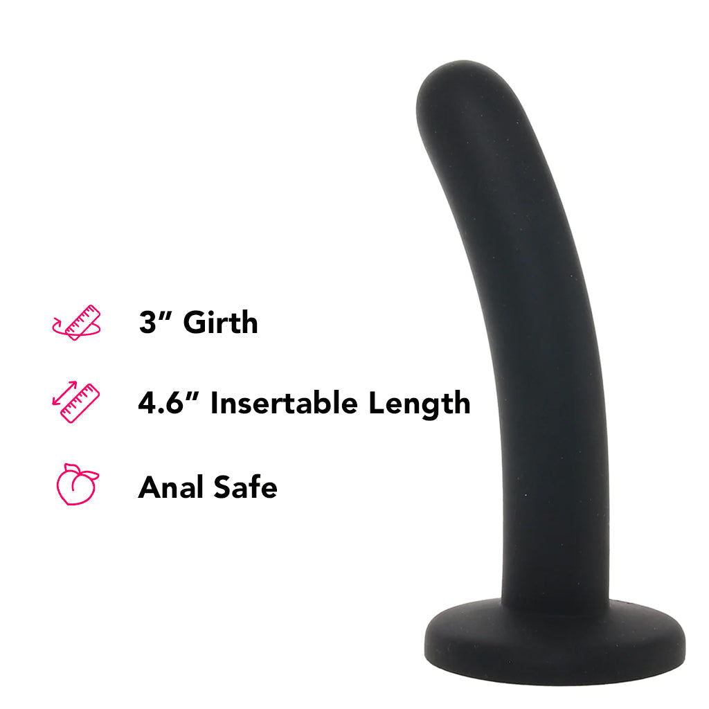 PinkCherry Premium 6 Inch Black Silicone Slim Anal Dildo Dildo Sex Toys > Anal Dildos