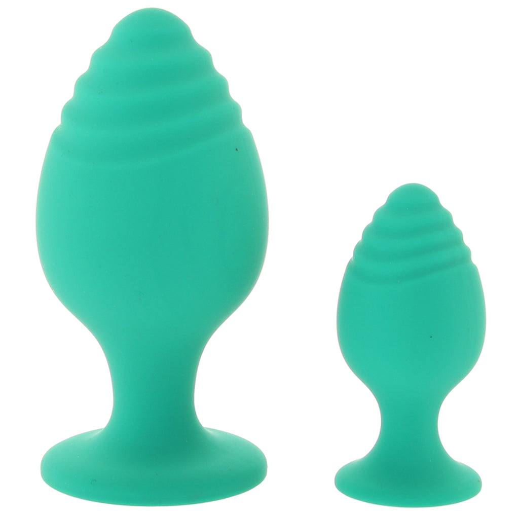 Cheeky Green Textured Butt Plug Set Anal Sex Toys > Butt Plugs