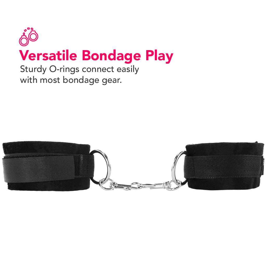 Black & White Velcro Wrist or Ankle Cuffs Bondage and Fetish > Wrist and Ankle Cuffs