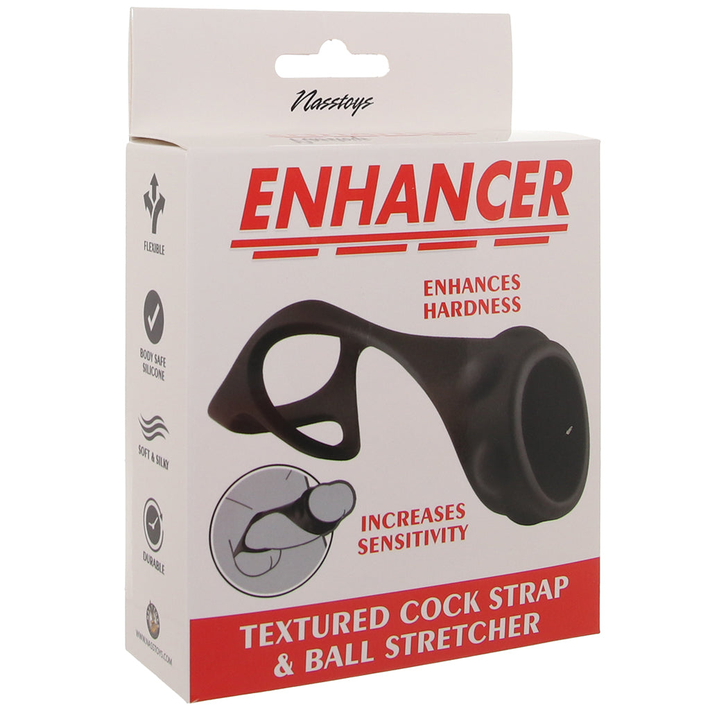 Enhancer Textured Cock Strap & Ball Stretcher Male Enhancement > Extenders and Sleeves