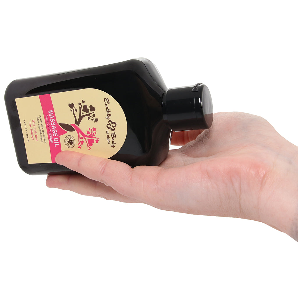 At Night Massage Oil 8.4oz/250ml in Wild Pink Rose Lubes and Lotions > Erotic Massage Oils