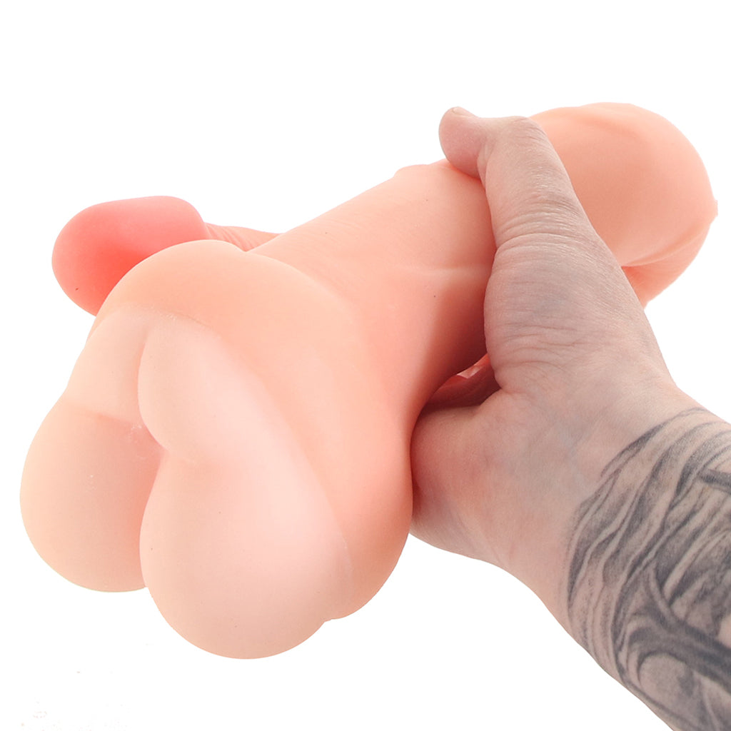 Real Cocks 14 Inch Masturbator and Dildo in White Dildo Sex Toys > Realistic Dildos