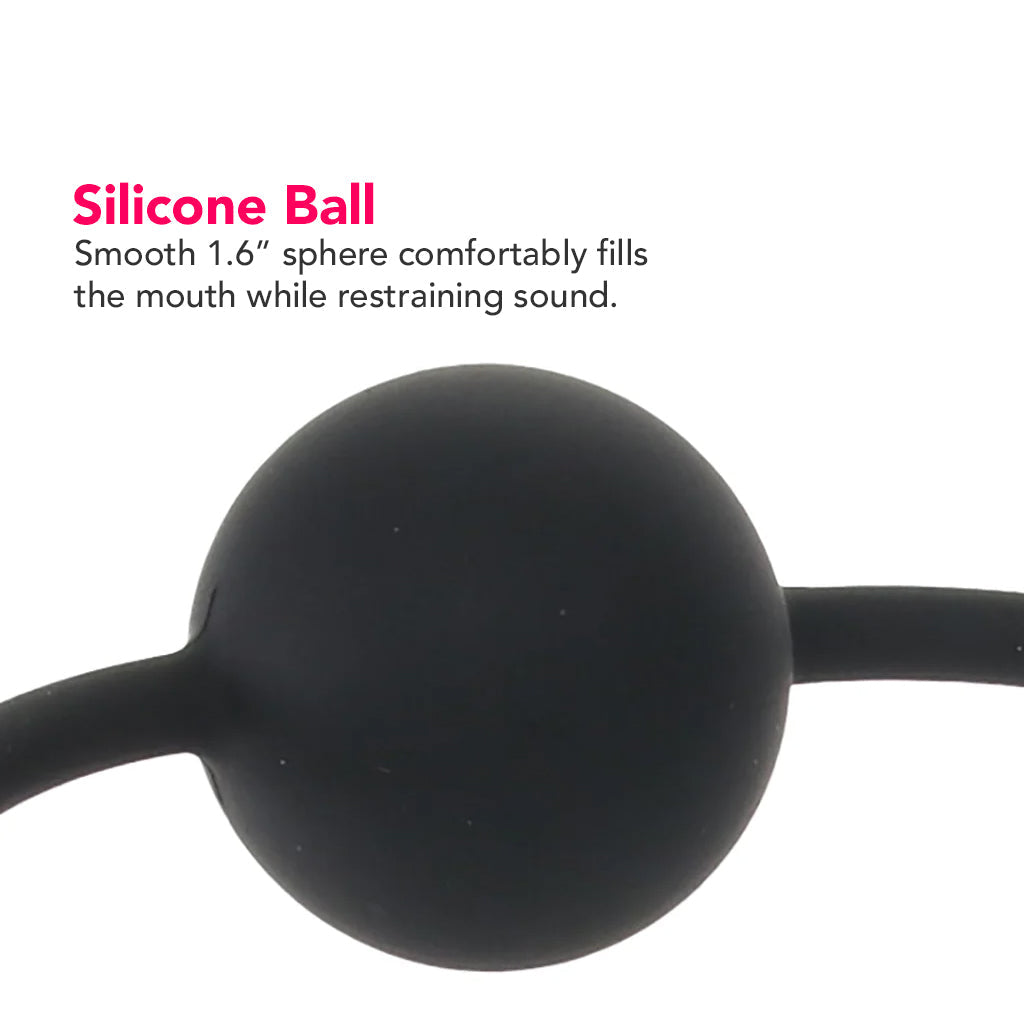 Ouch! Silicone Ball Gag in Black Bondage and Fetish > Ball Gags & Mouth Restraints