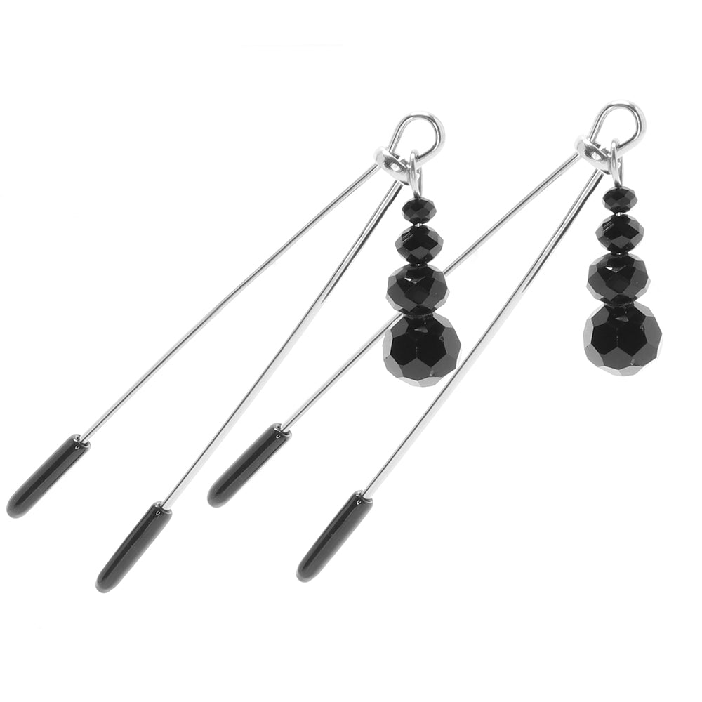 Adjustable Beaded Tweezer Nipple Clips Bondage and Fetish > Nipple Stimulators & Clamps