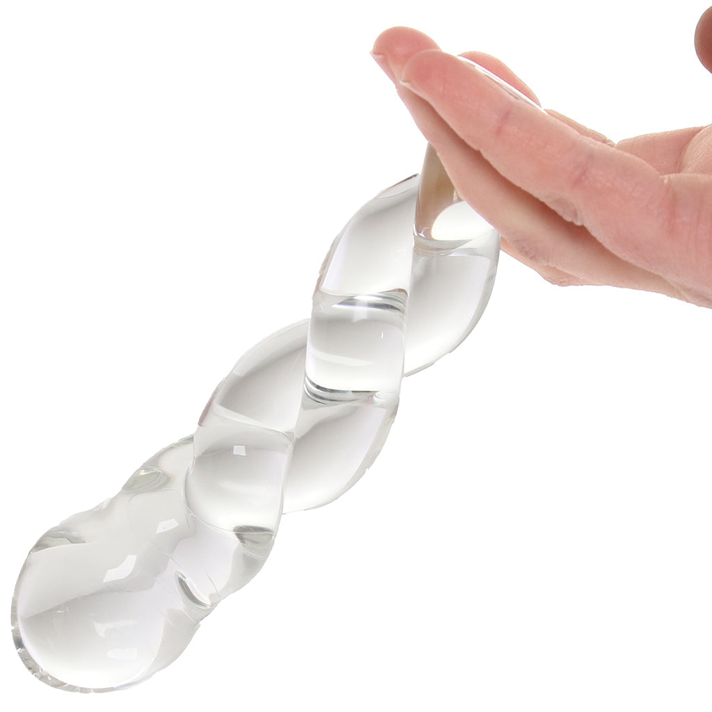 Clarity Seraphic Braid Glass Dildo Dildo Sex Toys > Pyrex Glass Dildos