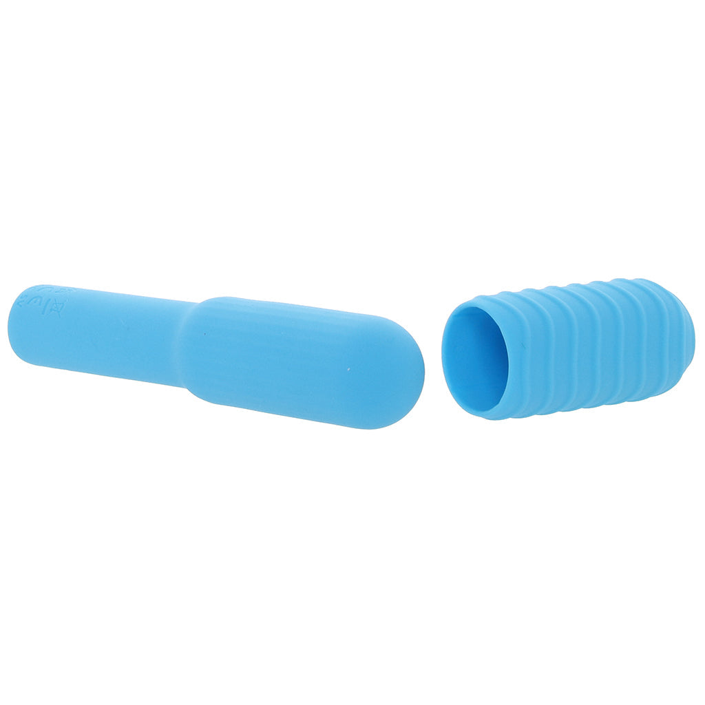 Pocket Rocket Elite Vibe with Texture Sleeve in Sky Blue Vibrators > Bullet and Egg Vibrators