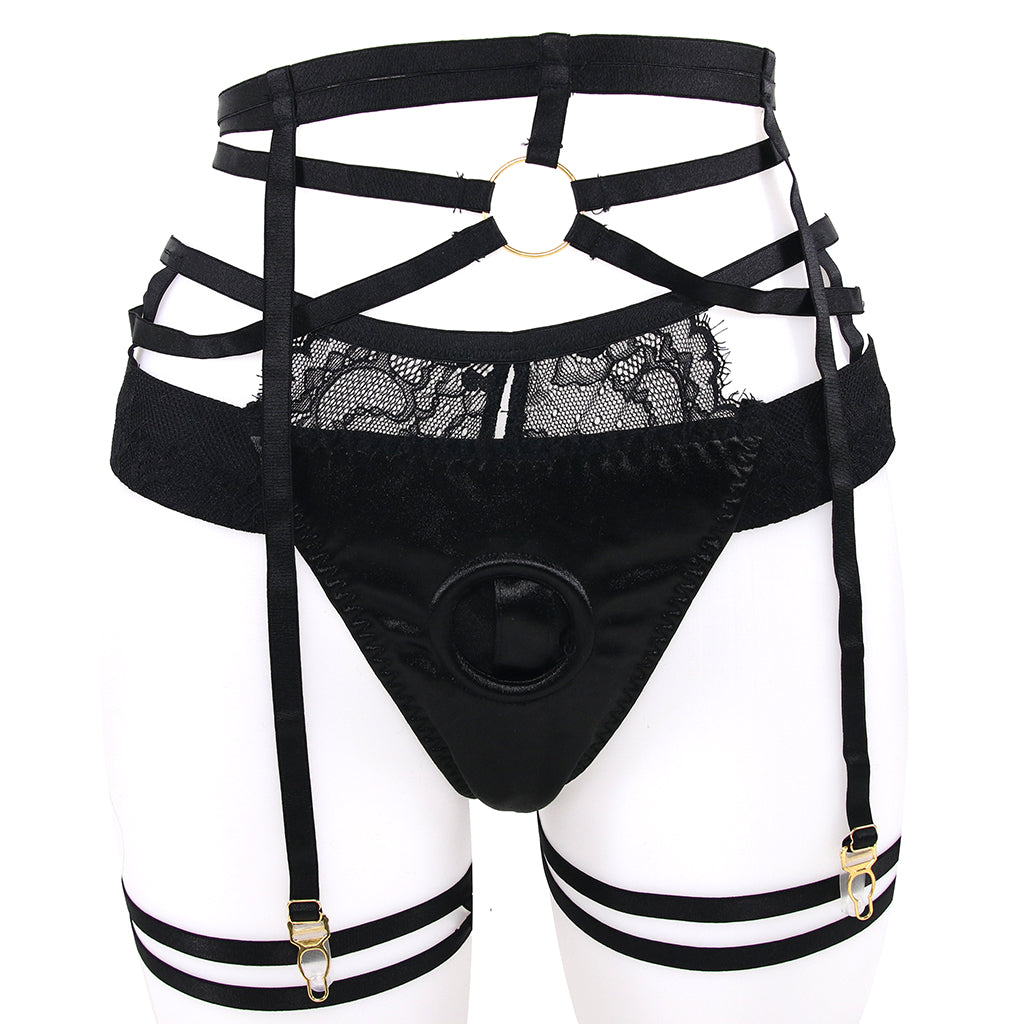 Bedroom Bliss Belle Panty Harness & Garter in Medium Dildo Sex Toys > Strap-On and Harnesses