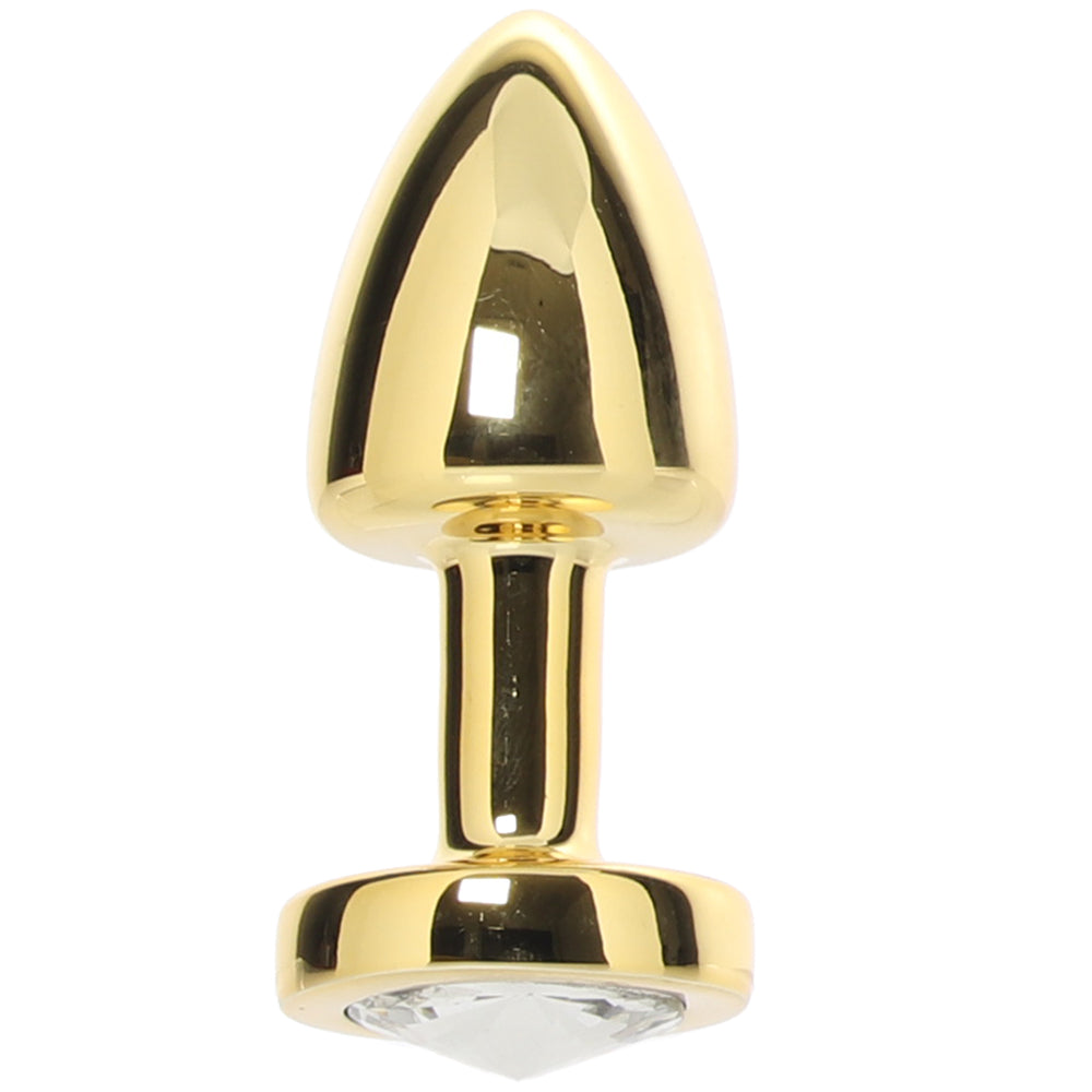 Gemsations 2 Inch Beginners Bling Bling Plug in Gold Anal Sex Toys > Butt Plugs