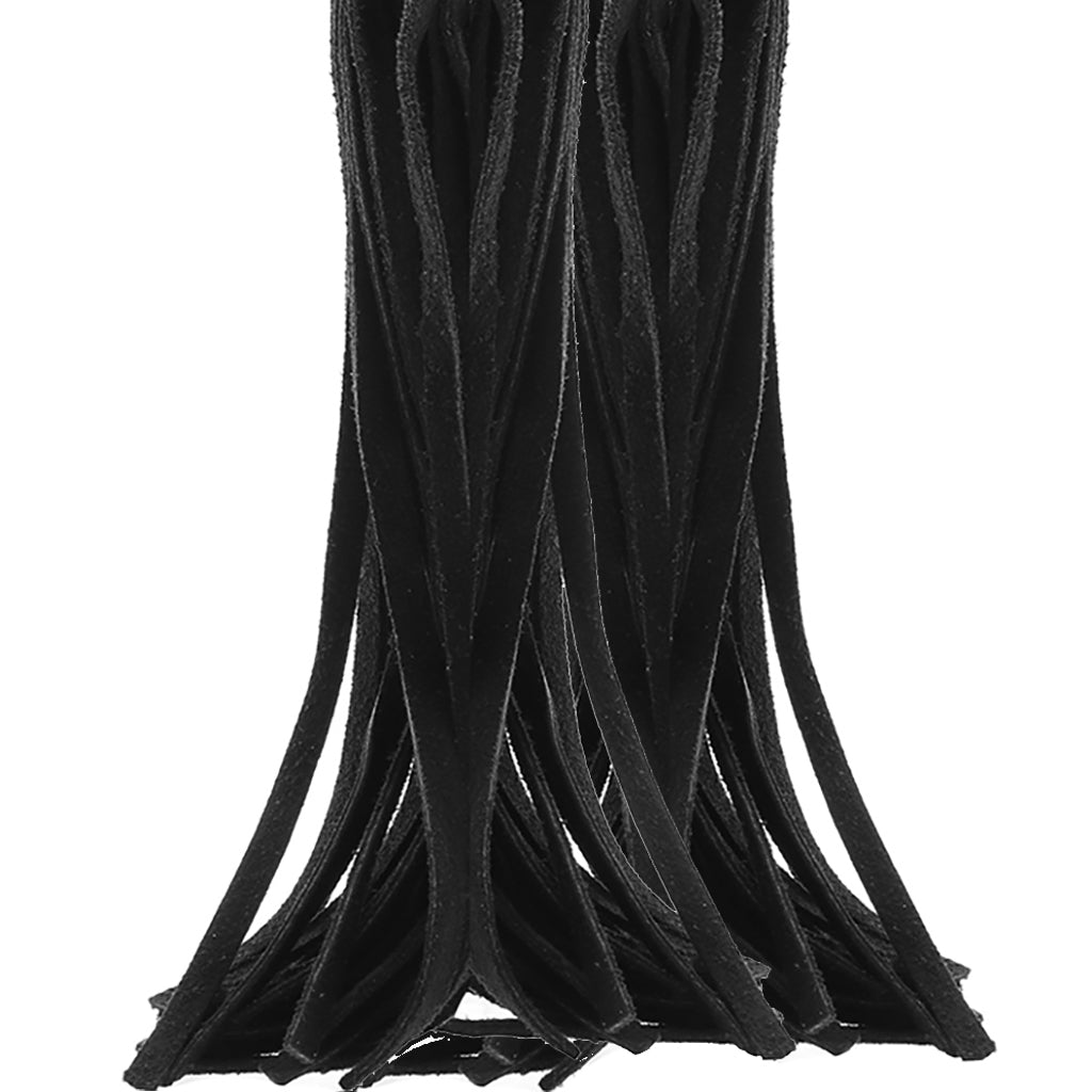 Long Suede Flogger in Black Bondage and Fetish > Whips and Crops