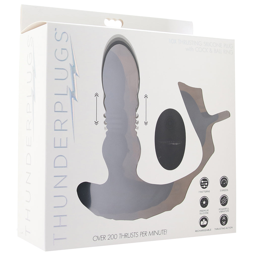 Thunder Plugs Thrusting Remote Plug with Cock Strap Anal Sex Toys > Anal Vibrators