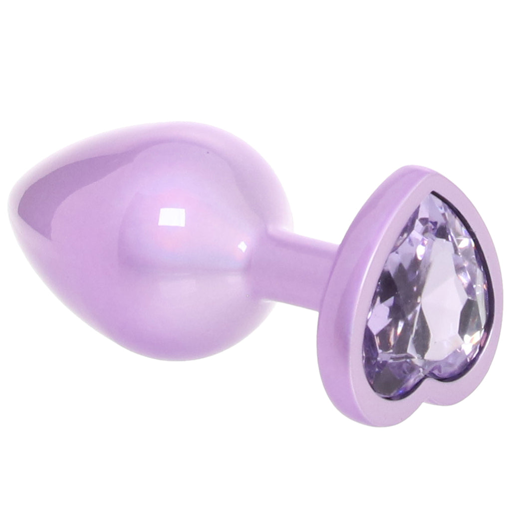 Jewel Amethyst Heart Plug in Large Anal Sex Toys > Butt Plugs