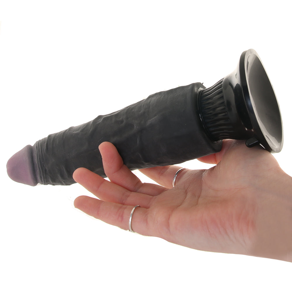 Real Feel Deluxe 7 Inch Vibrating Wall Banger Dildo in Blac Vibrators > Realistic Vibrator Dildos