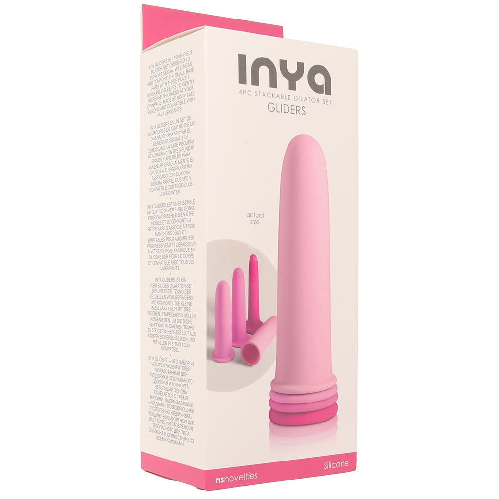 Inya Gliders 4 Piece Stackable Dilator Set Dildo Sex Toys > Silicone Dildos