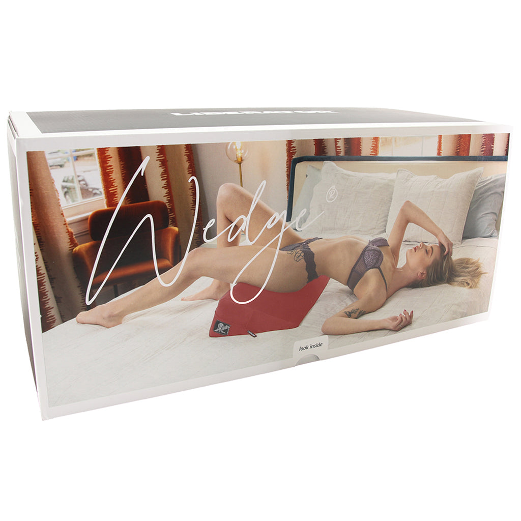 Wedge Sex Pillow in Velvet Red Sex Furniture > Sex Machine