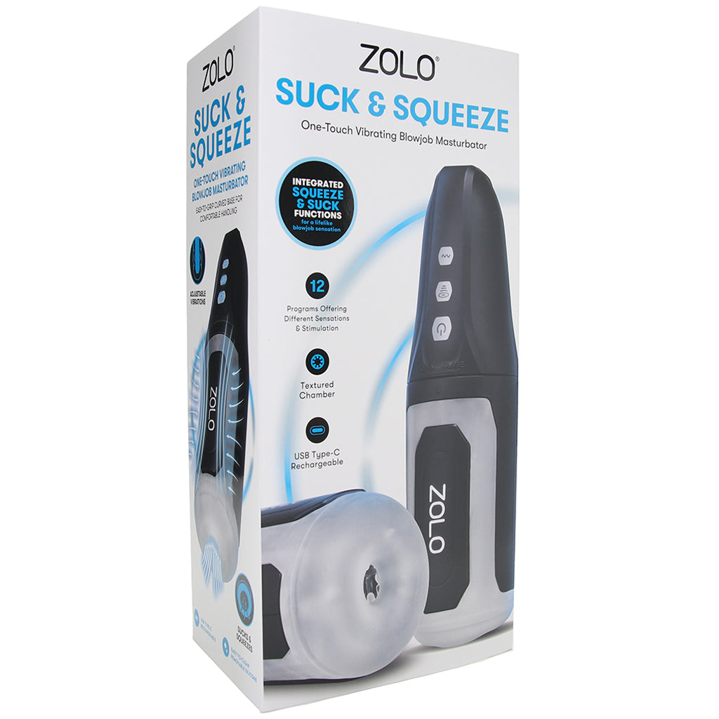 Zolo Suck and Squeeze Vibrating Blowjob Massager Male Masturbators > Auto Strokers