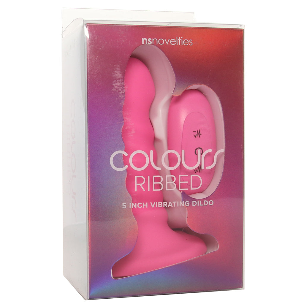 Colours 5 Inch Ribbed Remote Vibe in Pink Vibrators > G-Spot Vibrators