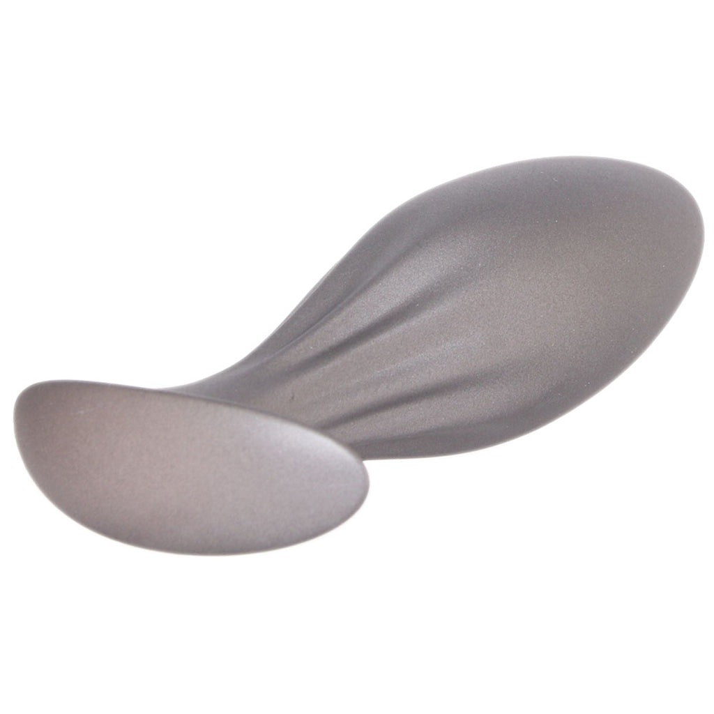 Ouch! Smooth Silicone Oval Butt Plug in Gun Metal Anal Sex Toys > Butt Plugs