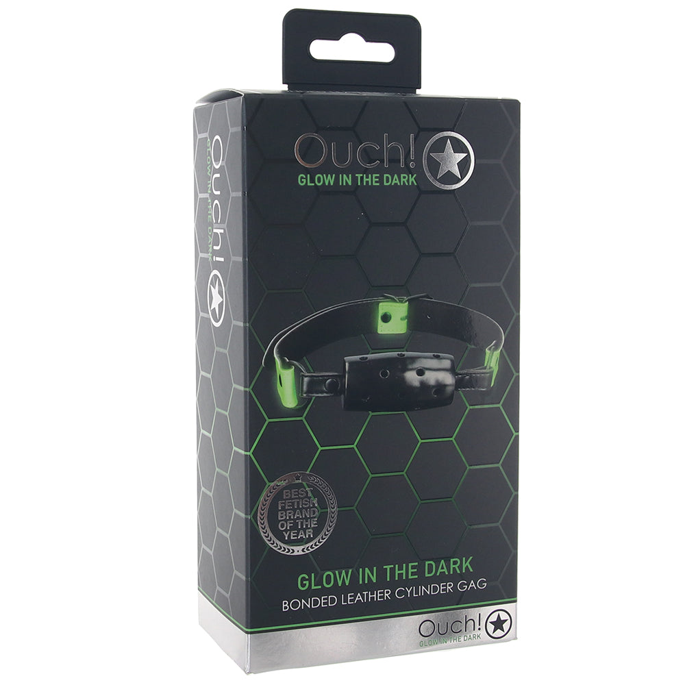 Ouch! Glow in the Dark Breathable Cylinder Gag Bondage and Fetish > Ball Gags & Mouth Restraints