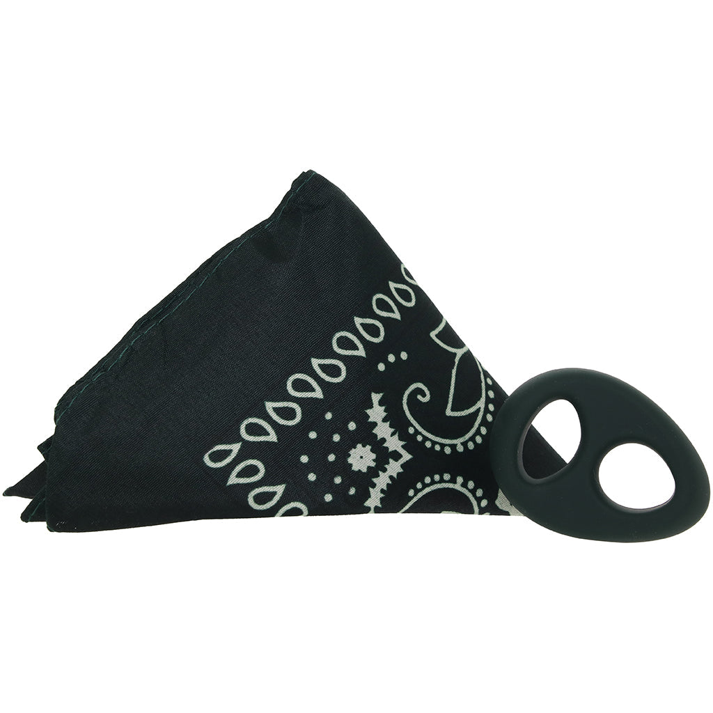 Rock Solid The Code C-Ring and Bandana Set in Hunter Green Cock Rings