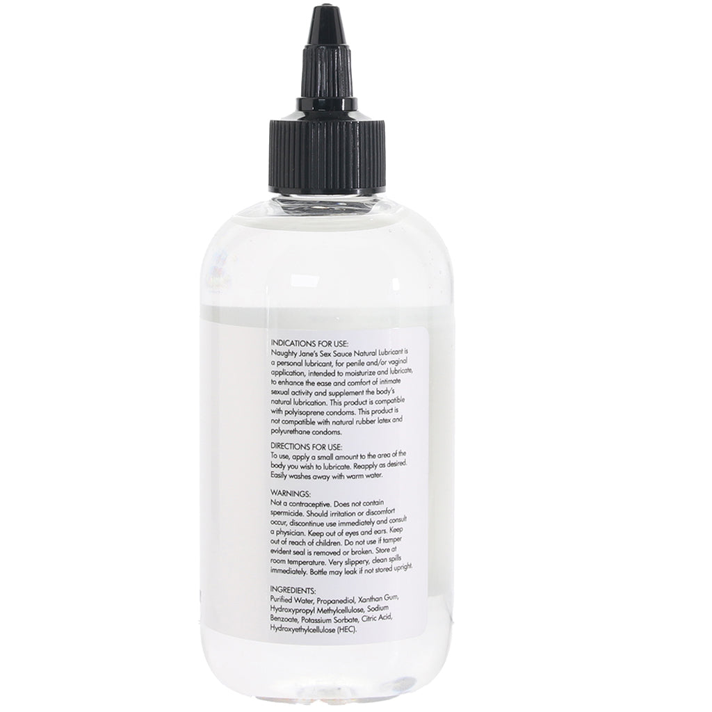 Naughty Jane's Sex Sauce Natural Lubricant in 8oz/236ml Lubes and Lotions > Water Based Sex Lubes