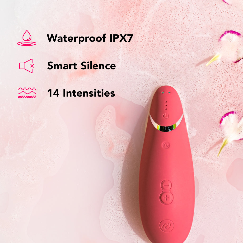 Womanizer Premium 2 Pleasure Air Stimulator in Raspberry Vibrators > Clitoral Stimulators